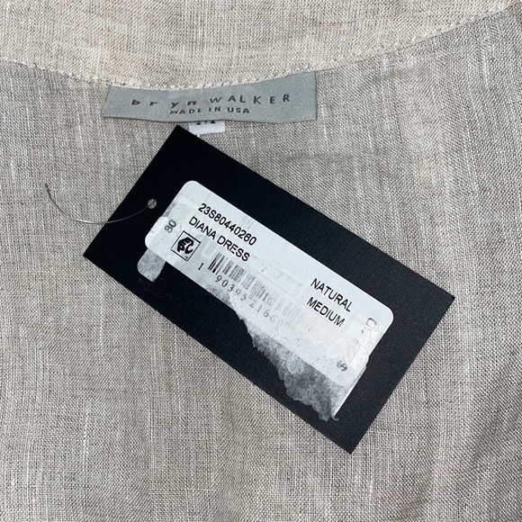 Bryn Walker Diana 100% Linen Wrap Maxi Dress in Natural SZ M NWT - Picture 3 of 5